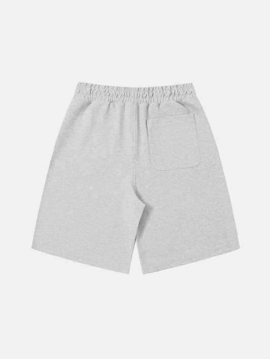 420 GSM MID-LENGTH LOOSE FIT 'FLOWER GRAY' SHORTS