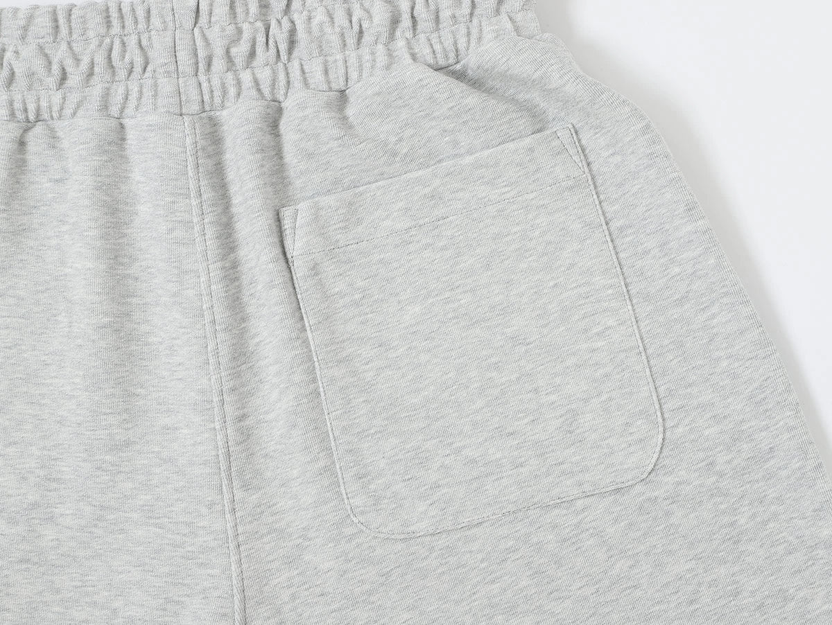 420 GSM MID-LENGTH LOOSE FIT 'FLOWER GRAY' SHORTS