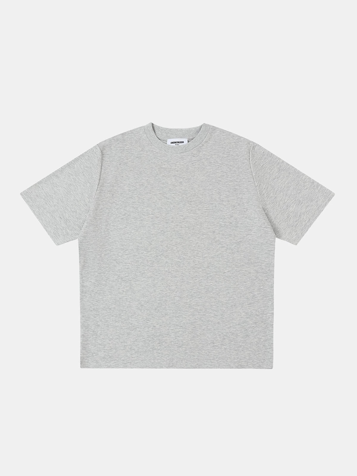350 GSM NORMAL FIT 'FLOWER GRAY' T-SHIRT