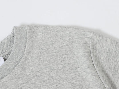 350 GSM NORMAL FIT 'FLOWER GRAY' T-SHIRT