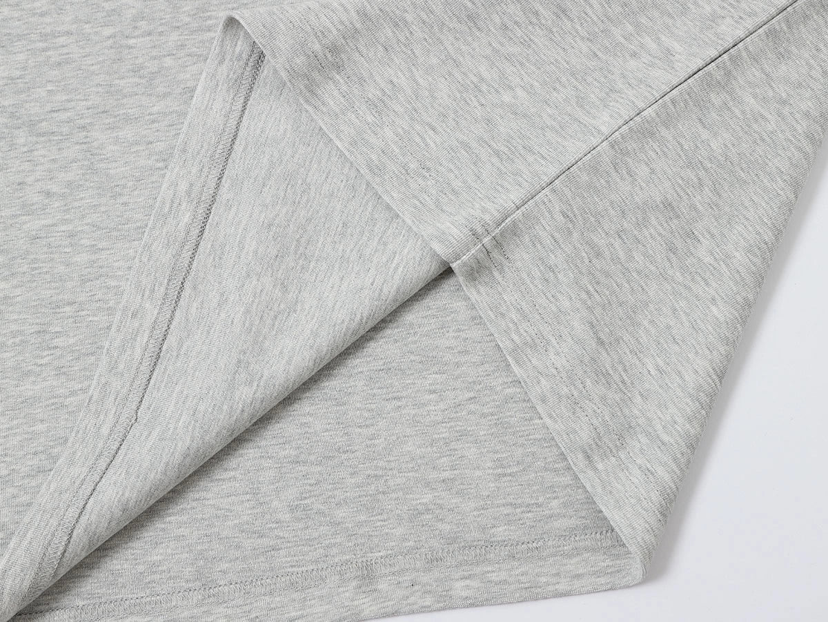 350 GSM NORMAL FIT 'FLOWER GRAY' T-SHIRT