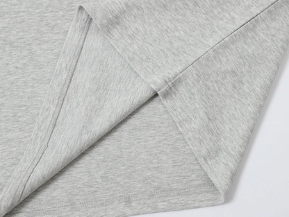 350 GSM NORMAL FIT 'FLOWER GRAY' T-SHIRT