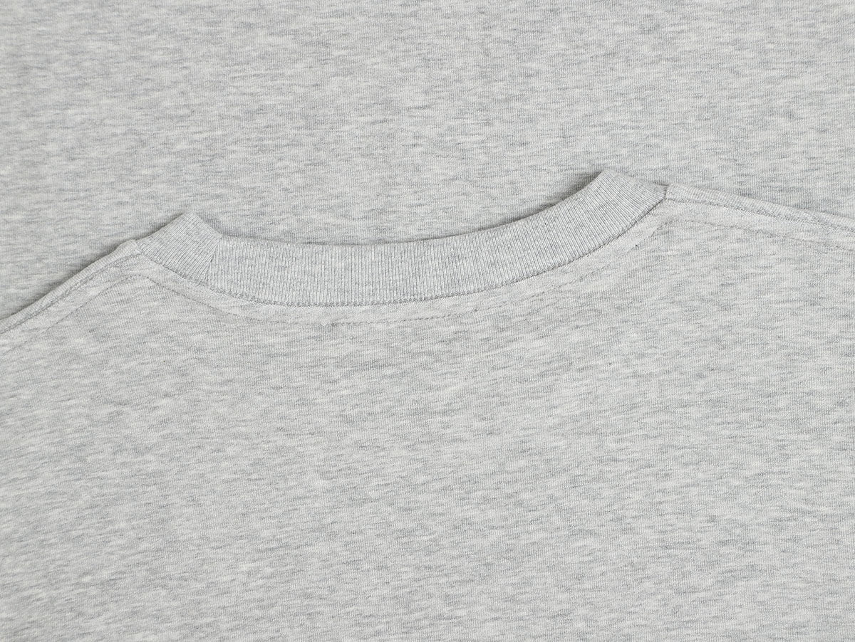 350 GSM NORMAL FIT 'FLOWER GRAY' T-SHIRT
