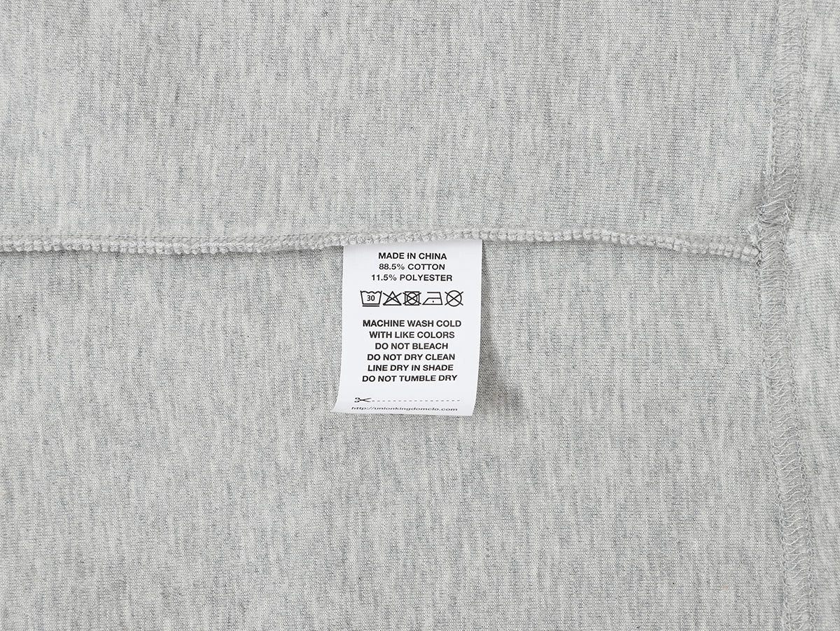 350 GSM NORMAL FIT 'FLOWER GRAY' T-SHIRT
