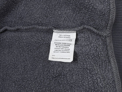 450 GSM BOXY CROPPED FIT 'WASHED GRAY' ZIP-UP HOODIE