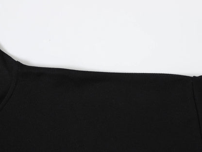 360 GSM  100% COTTON BOXY CROPPED FIT QUARTER-ZIP 'BLACK' SWATERSHIRT