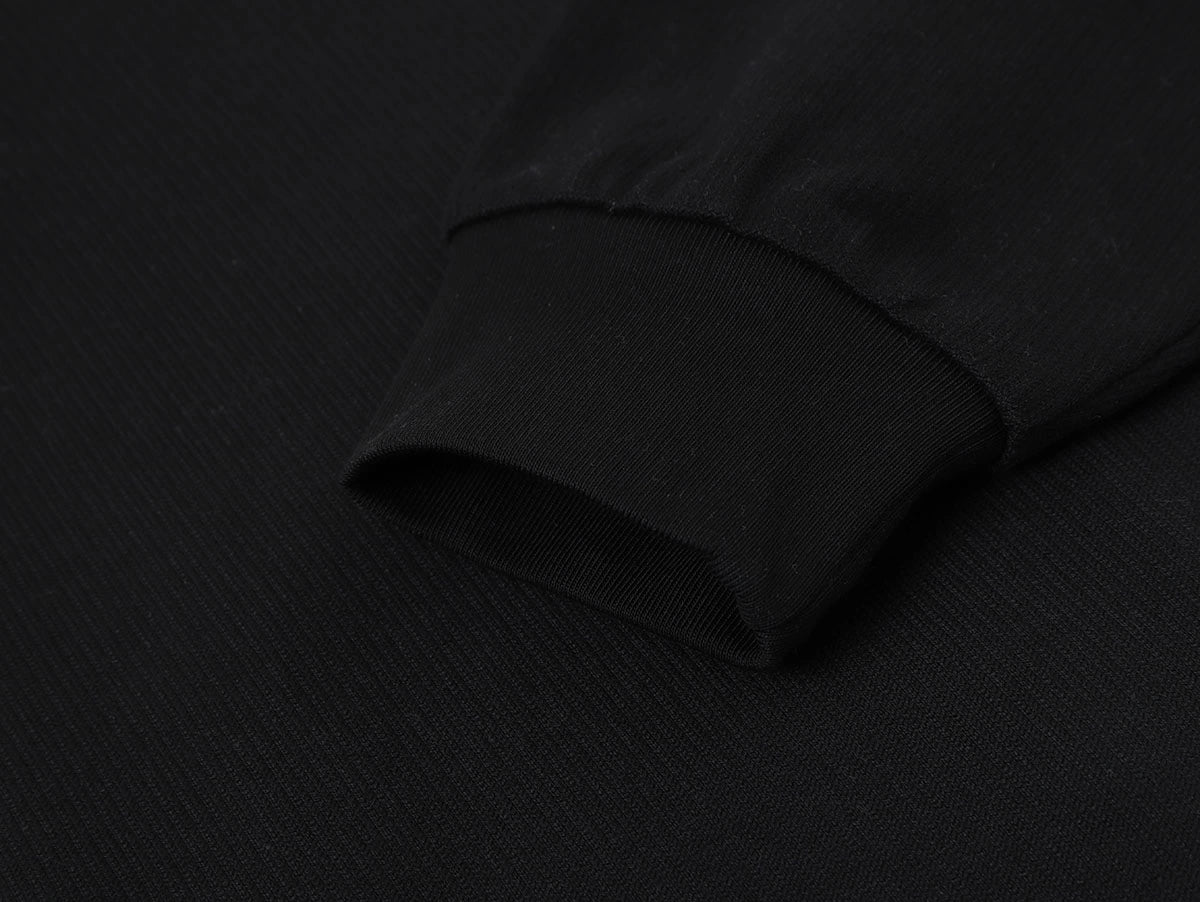 360 GSM  100% COTTON BOXY CROPPED FIT QUARTER-ZIP 'BLACK' SWATERSHIRT