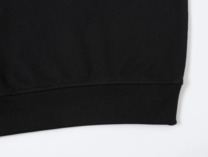 360 GSM  100% COTTON BOXY CROPPED FIT QUARTER-ZIP 'BLACK' SWATERSHIRT