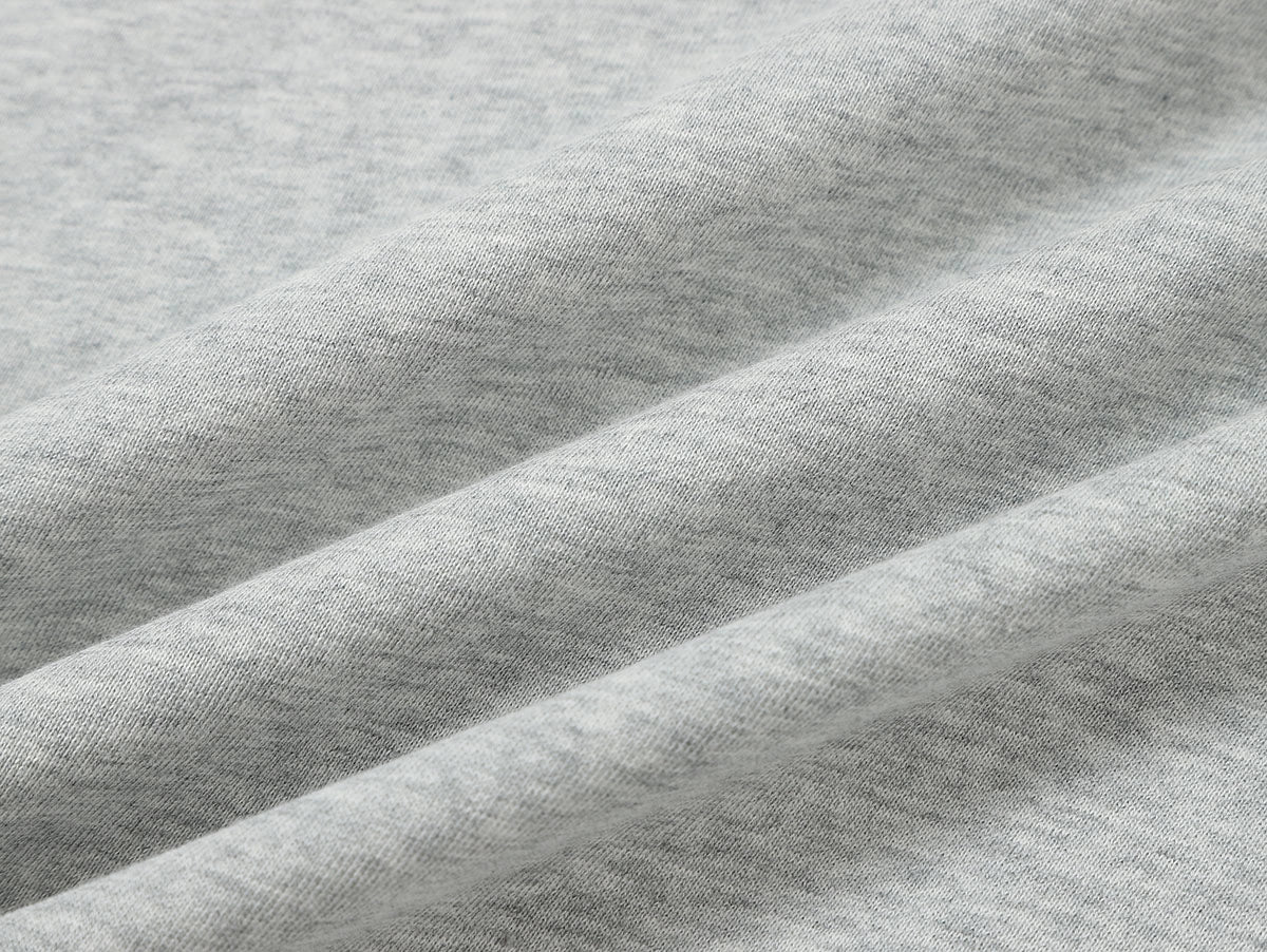 360 GSM 100% COTTON BOXY CROPPED 'FLOWER GRAY' ZIP-UP HOODIE