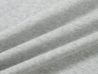 360 GSM 100% COTTON BOXY CROPPED 'FLOWER GRAY' ZIP-UP HOODIE