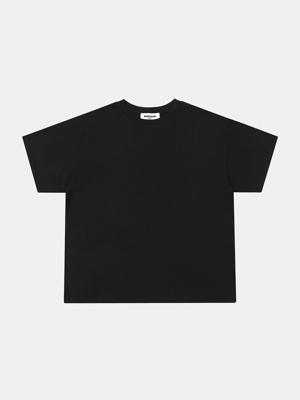 150 GSM RELAXED BOXY FIT 'BLACK' T-SHIRT