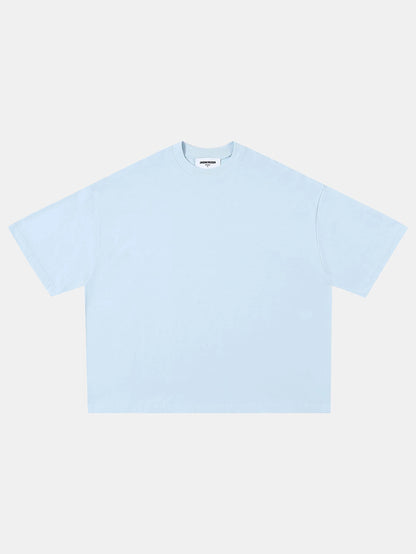 240 GSM BOXY CROPPED FIT 'ICE BLUE' T-SHIRT
