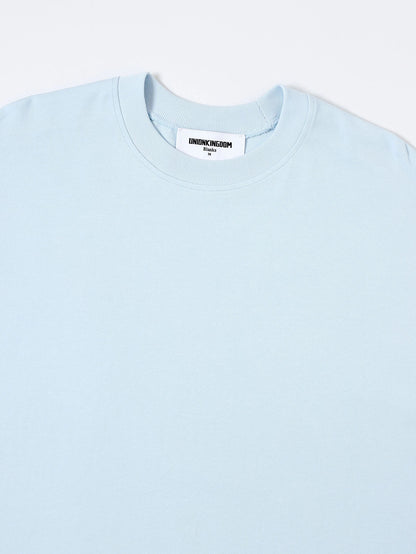240 GSM BOXY CROPPED FIT 'ICE BLUE' T-SHIRT