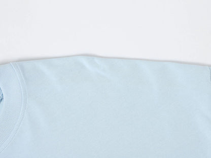 240 GSM BOXY CROPPED FIT 'ICE BLUE' T-SHIRT