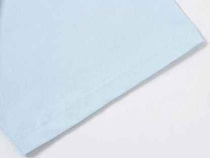 240 GSM BOXY CROPPED FIT 'ICE BLUE' T-SHIRT