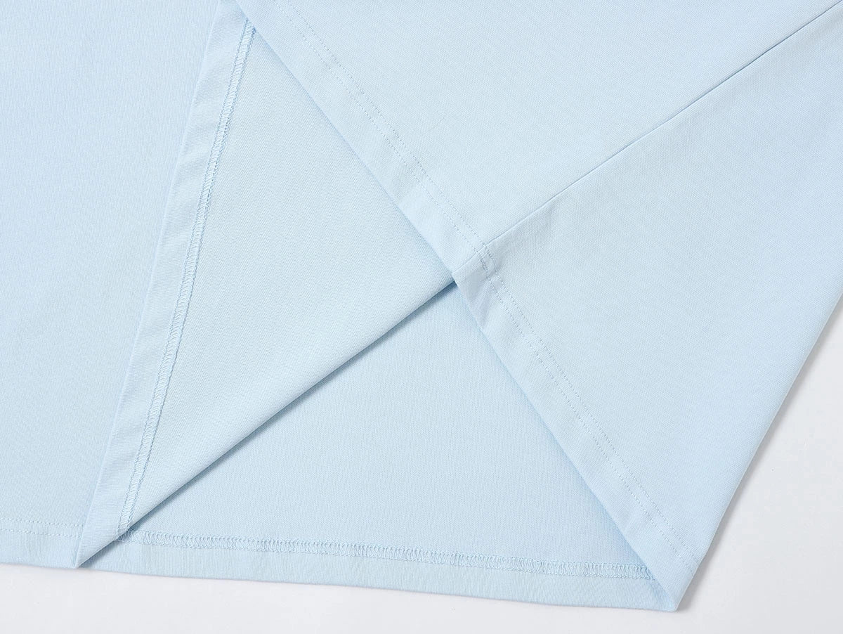 240 GSM BOXY CROPPED FIT 'ICE BLUE' T-SHIRT