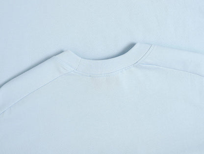 240 GSM BOXY CROPPED FIT 'ICE BLUE' T-SHIRT