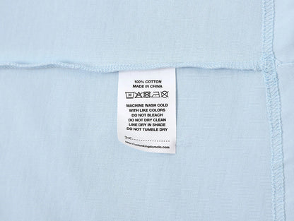240 GSM BOXY CROPPED FIT 'ICE BLUE' T-SHIRT