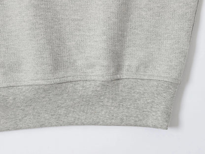 360 GSM  100% COTTON BOXY CROPPED FIT QUARTER-ZIP 'FLOWER GRAY'SWATERSHIRT