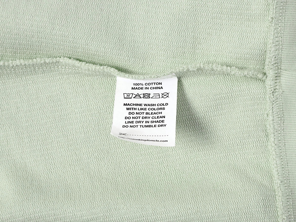 360 GSM  100% COTTON BOXY CROPPED FIT QUARTER-ZIP 'LIGHT GREEN' SWATERSHIRT