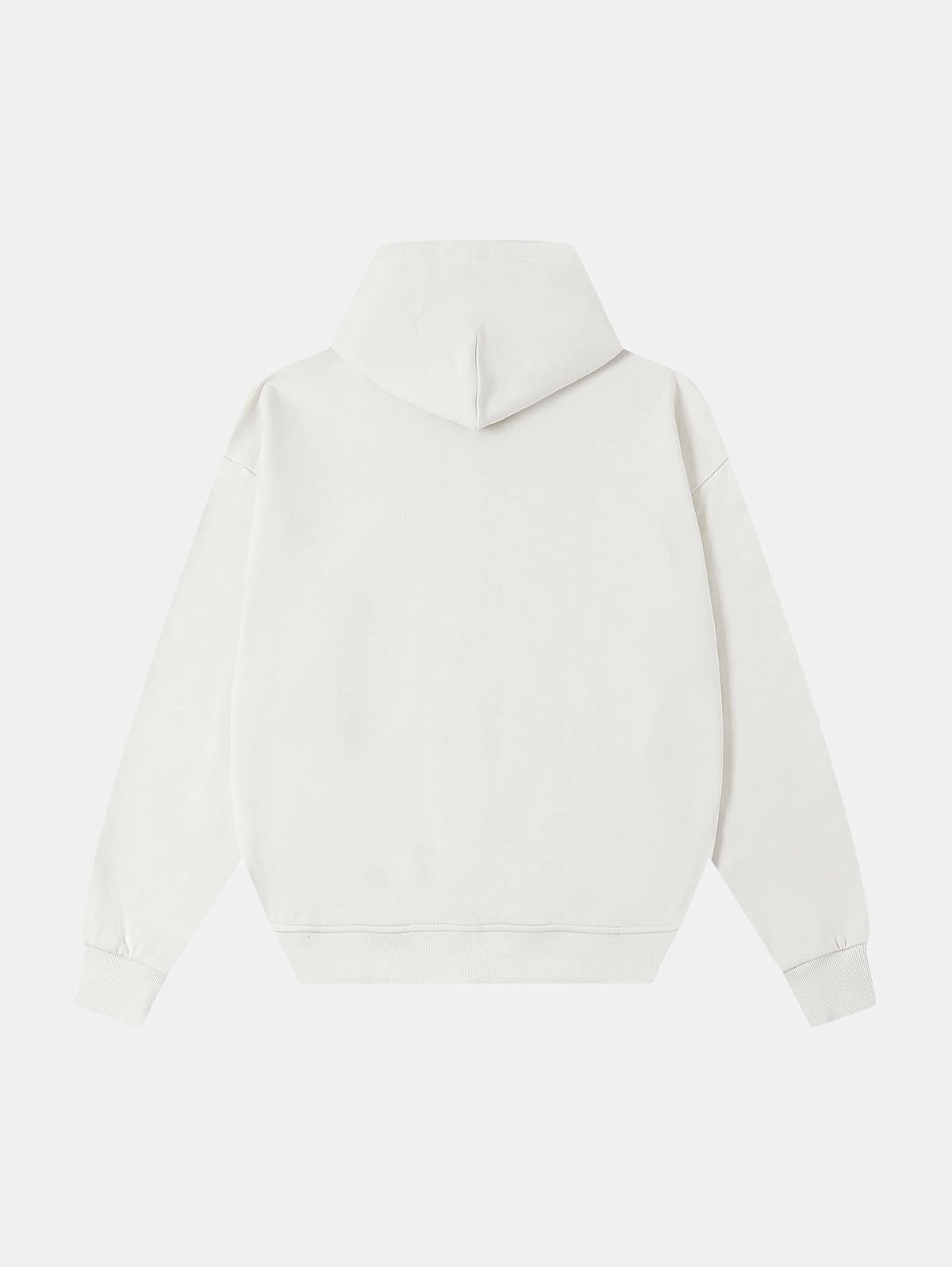 360 GSM 100% COTTON BOXY CROPPED 'OFF WHITE' ZIP-UP HOODIE