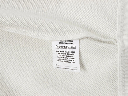 360 GSM 100% COTTON BOXY CROPPED 'OFF WHITE' ZIP-UP HOODIE