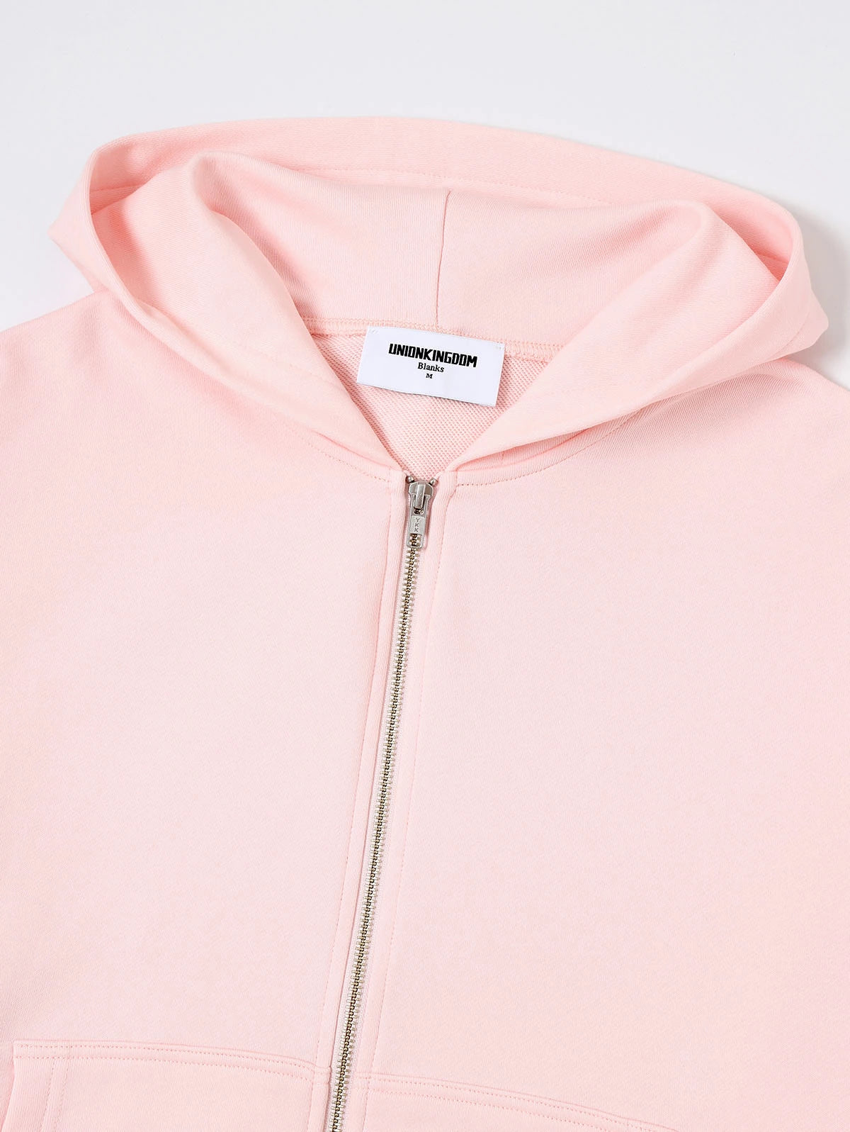 360 GSM 100% COTTON BOXY CROPPED 'PINK' ZIP-UP HOODIE