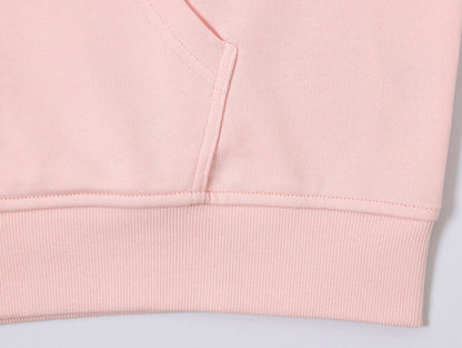 360 GSM 100% COTTON BOXY CROPPED 'PINK' ZIP-UP HOODIE