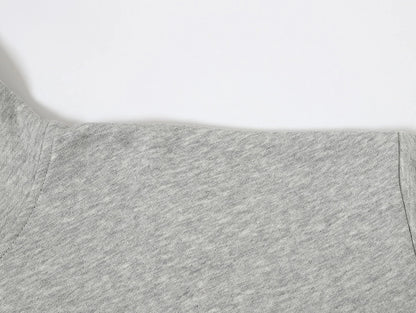 360 GSM 100% COTTON BOXY CROPPED FIT 'FLOWER GRAY' HOODIE