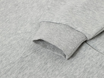 360 GSM 100% COTTON BOXY CROPPED FIT 'FLOWER GRAY' HOODIE