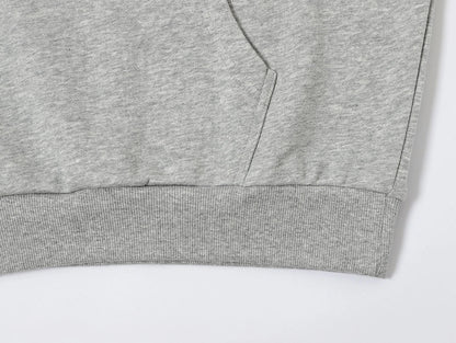 360 GSM 100% COTTON BOXY CROPPED FIT 'FLOWER GRAY' HOODIE