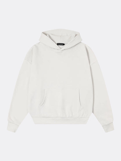 360 GSM 100% COTTON BOXY CROPPED FIT 'OFF WHITE' HOODIE