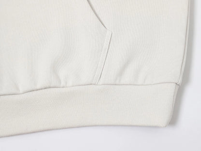 360 GSM 100% COTTON BOXY CROPPED FIT 'OFF WHITE' HOODIE