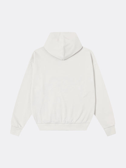 360 GSM 100% COTTON BOXY CROPPED FIT 'OFF WHITE' HOODIE