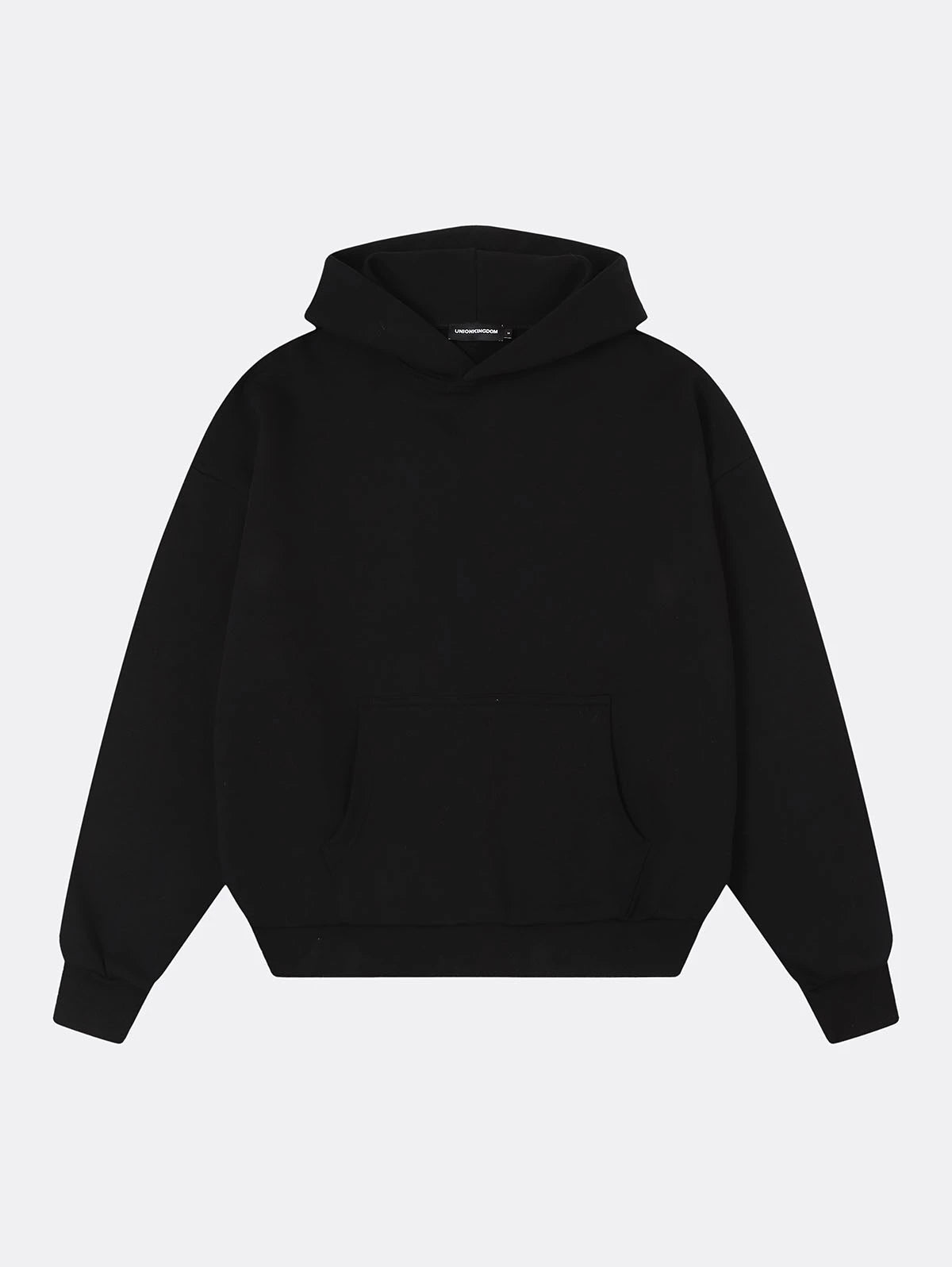360 GSM 100% COTTON BOXY CROPPED FIT 'BLACK' HOODIE