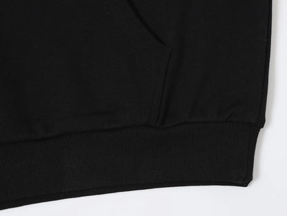 360 GSM 100% COTTON BOXY CROPPED FIT 'BLACK' HOODIE