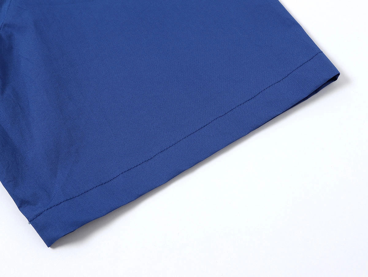 BOXY CROPPED FIT 'BLUE' CUBAN SHIRT