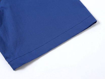 BOXY CROPPED FIT 'BLUE' CUBAN SHIRT