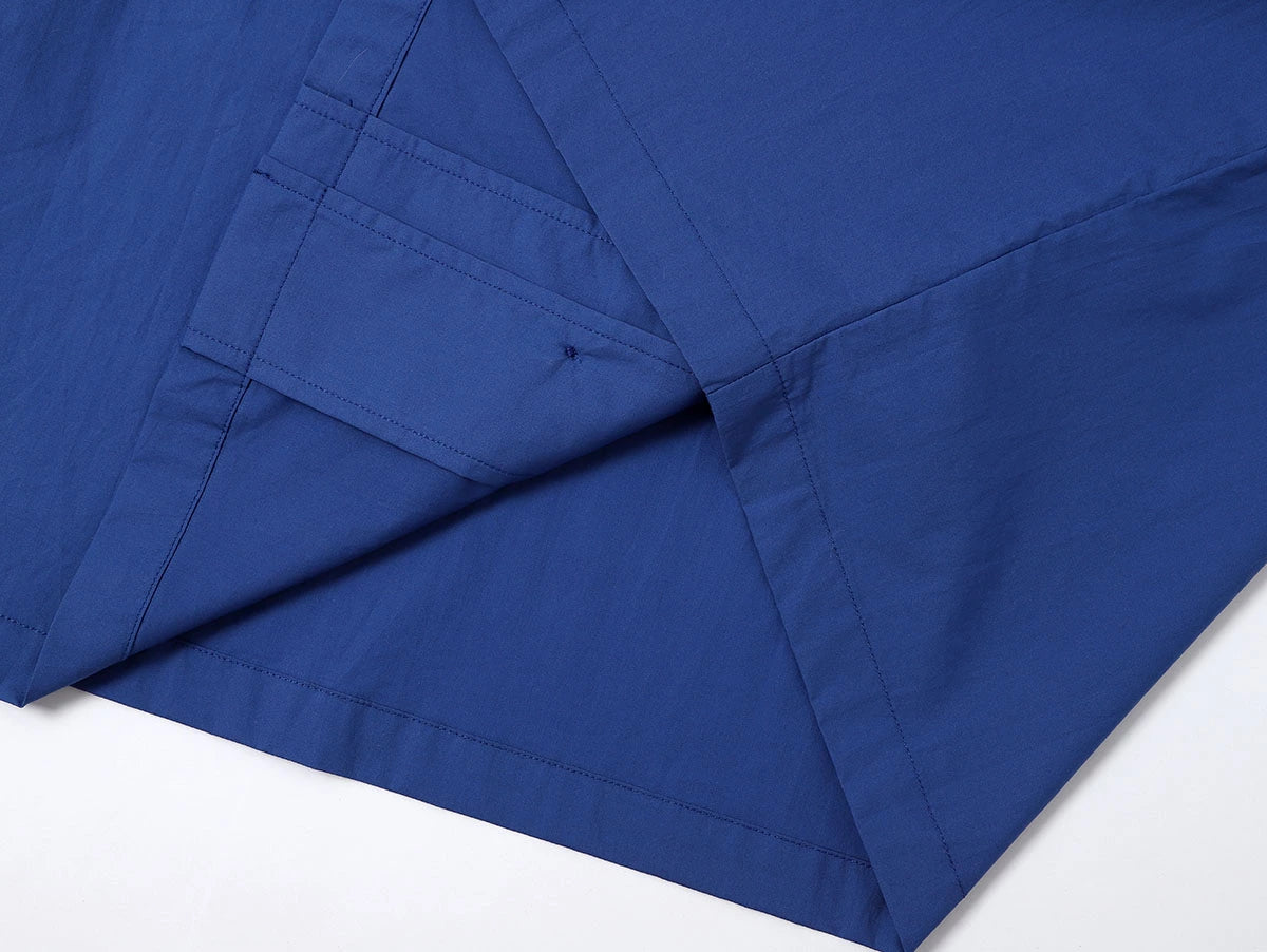 BOXY CROPPED FIT 'BLUE' CUBAN SHIRT