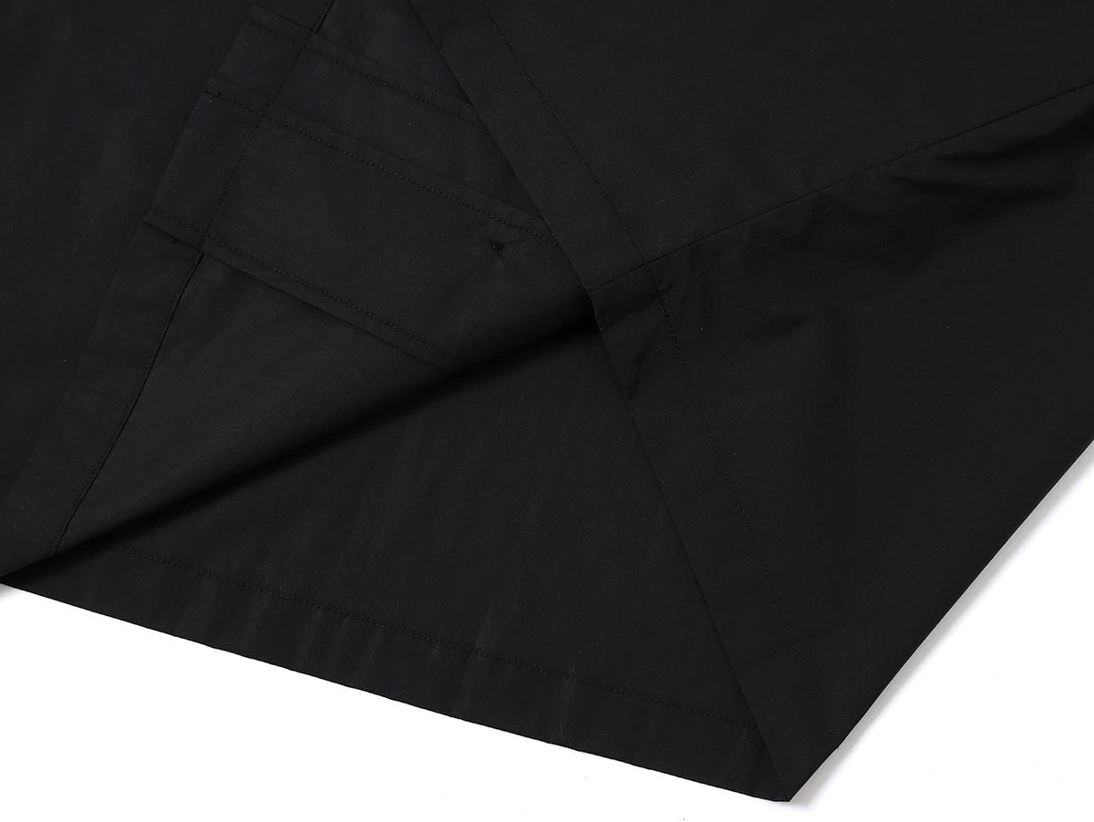 BOXY CROPPED FIT 'BLACK' CUBAN SHIRT