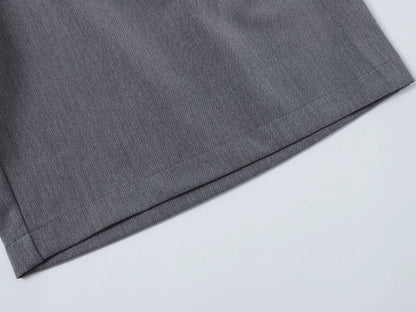 LOOSE FIT PLEATED 'GRAY' SHORTS