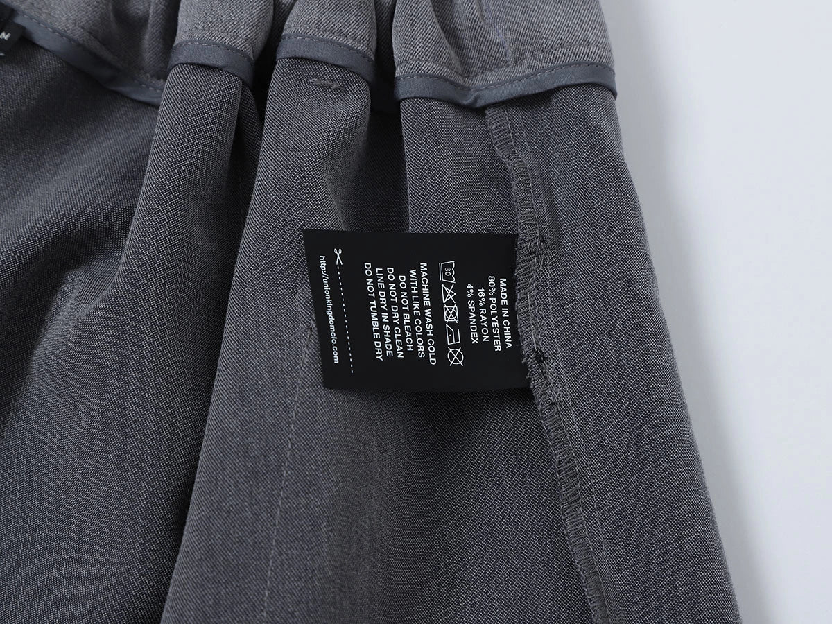 LOOSE FIT PLEATED 'GRAY' SHORTS