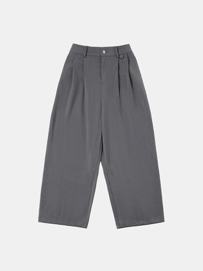 BAGGY FIT 'GRAY' PLEATED PANTS