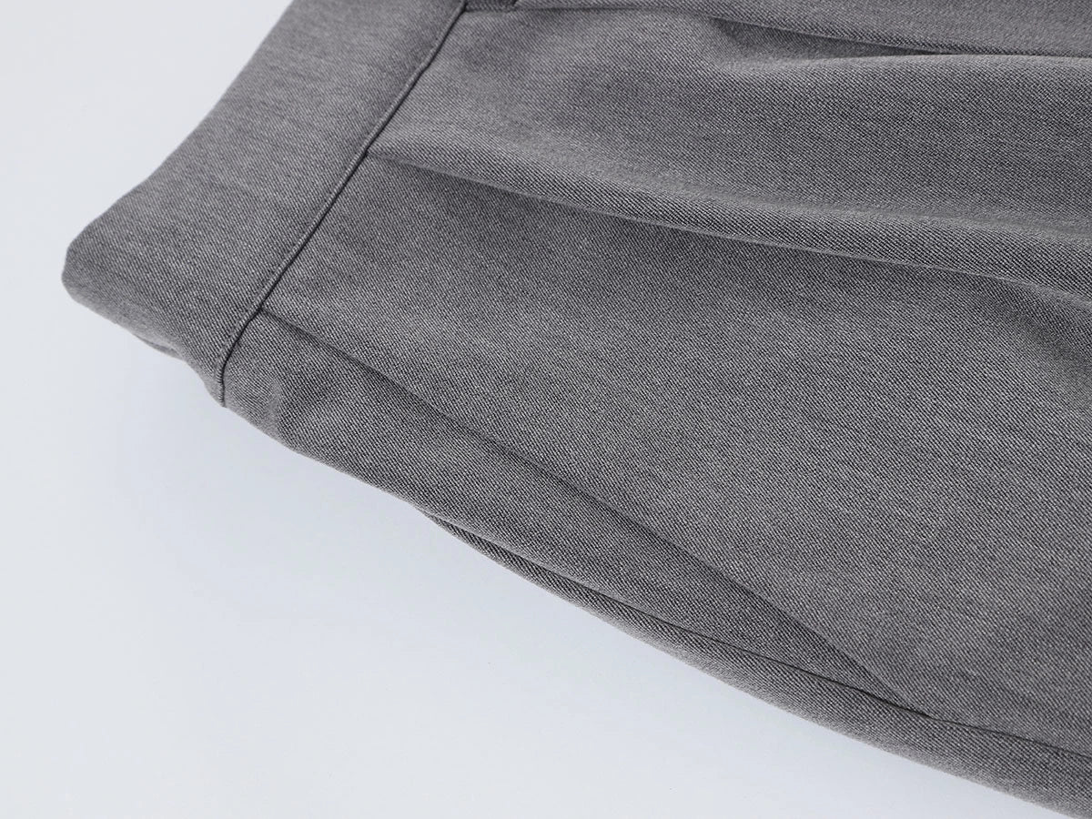 BAGGY FIT 'GRAY' PLEATED PANTS