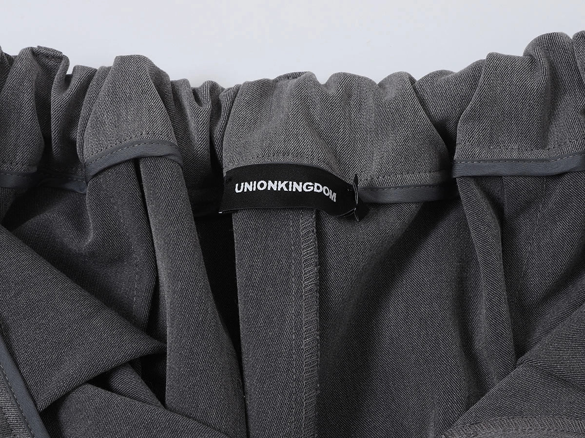 BAGGY FIT 'GRAY' PLEATED PANTS