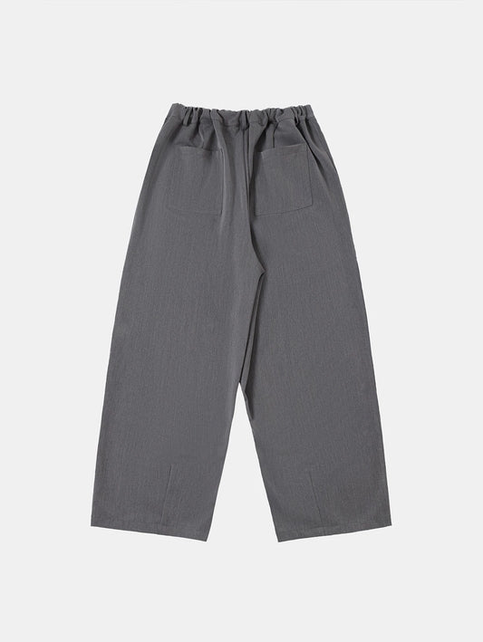 BAGGY FIT 'GRAY' PLEATED PANTS