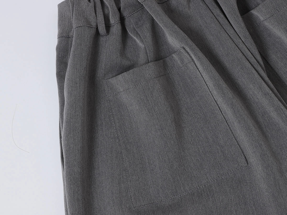 BAGGY FIT 'GRAY' PLEATED PANTS