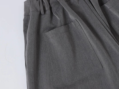 BAGGY FIT 'GRAY' PLEATED PANTS