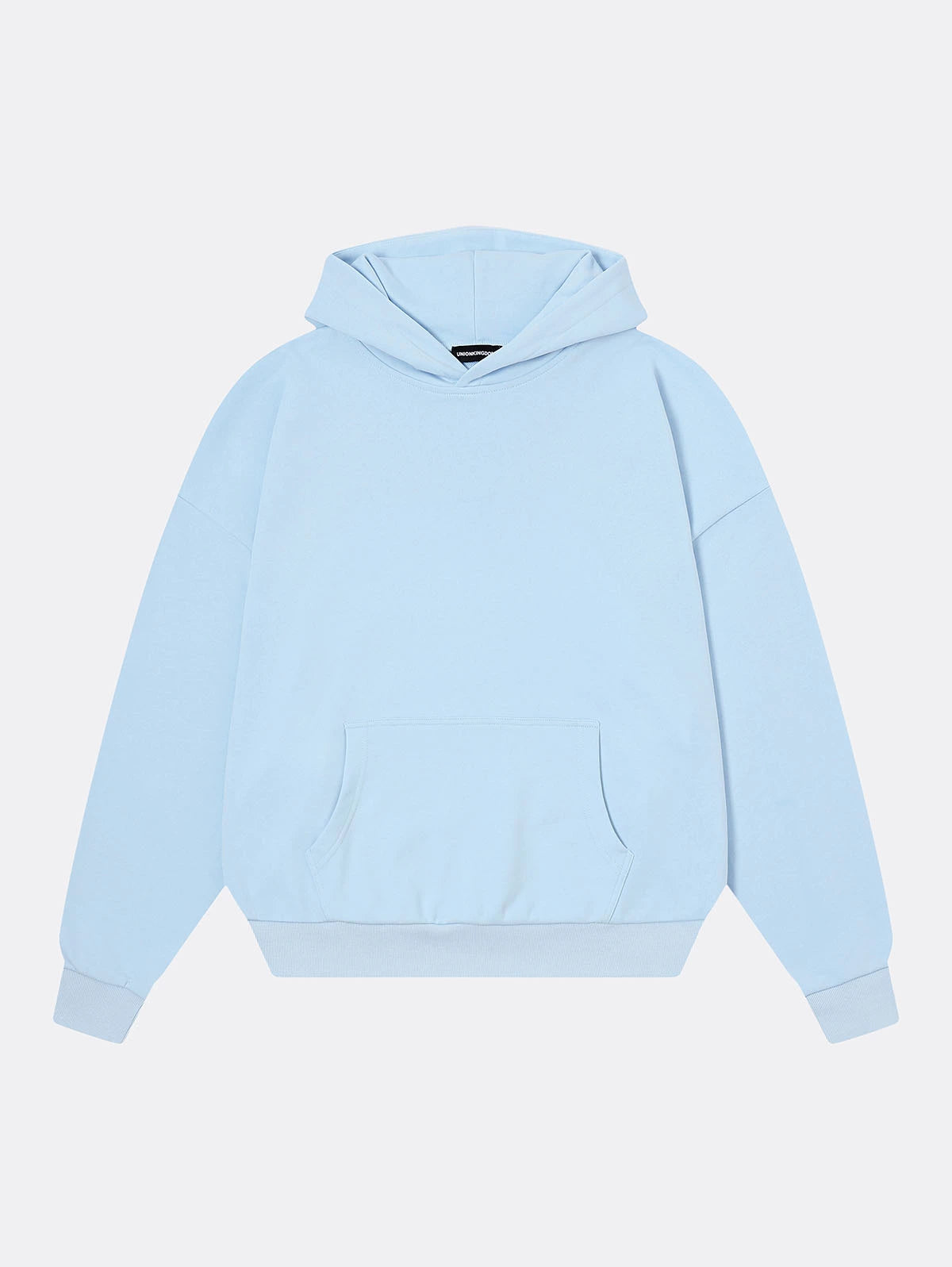 360 GSM 100% COTTON BOXY CROPPED FIT 'PURE BLUE' HOODIE