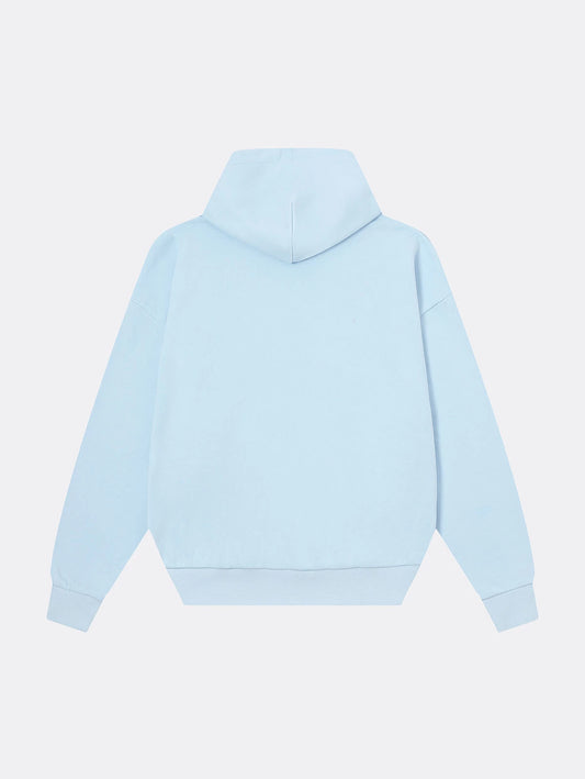 360 GSM 100% COTTON BOXY CROPPED FIT 'PURE BLUE' HOODIE